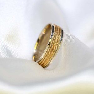 10 K Gold wedding Band 6mm , white gold, yellow gold, rose gold, engagement